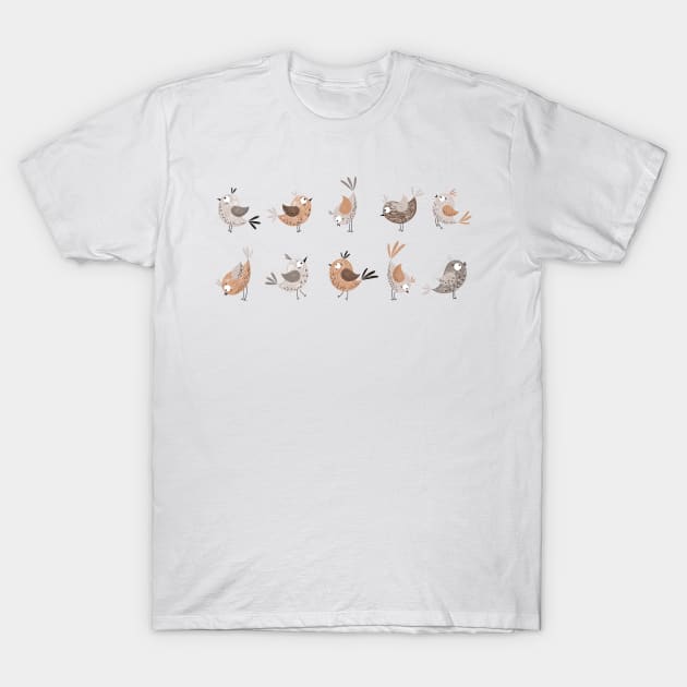 Boho Chic birds T-Shirt by Elena Amo